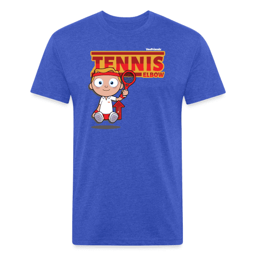 Tennis Elbow Character Comfort Adult Tee (Holder Claim) - heather royal