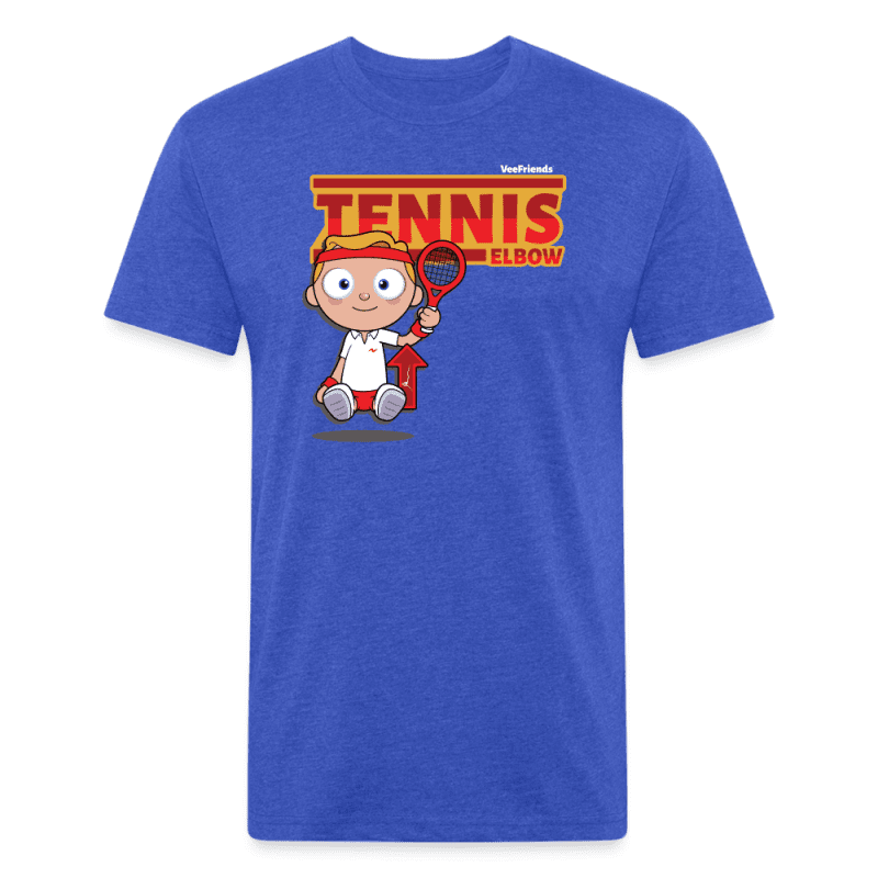 Tennis Elbow Character Comfort Adult Tee (Holder Claim) - heather royal