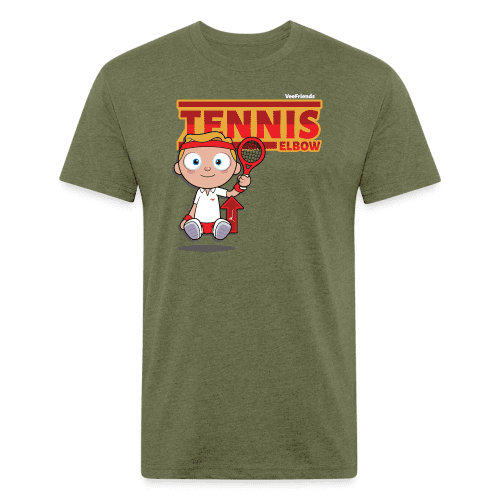 Tennis Elbow Character Comfort Adult Tee (Holder Claim) - heather military green