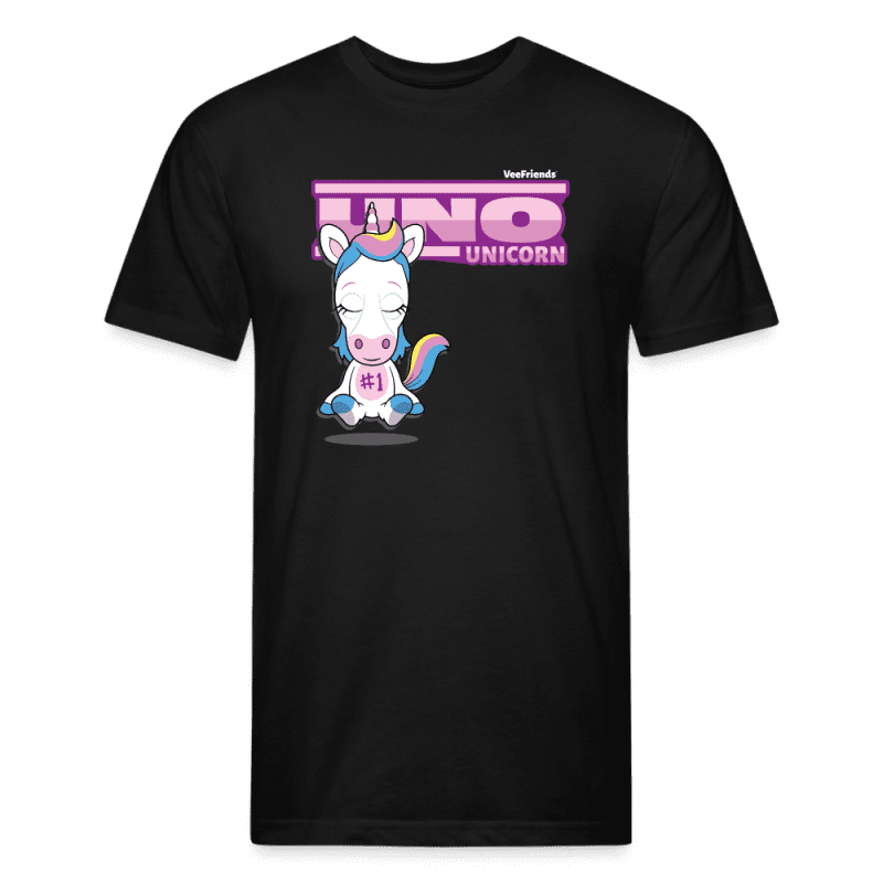 Uno Unicorn Character Comfort Adult Tee (Holder Claim) - black