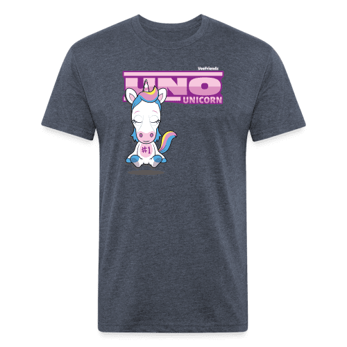 Uno Unicorn Character Comfort Adult Tee (Holder Claim) - heather navy