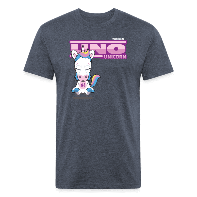 Uno Unicorn Character Comfort Adult Tee (Holder Claim) - heather navy