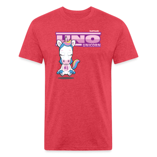 Uno Unicorn Character Comfort Adult Tee (Holder Claim) - heather red