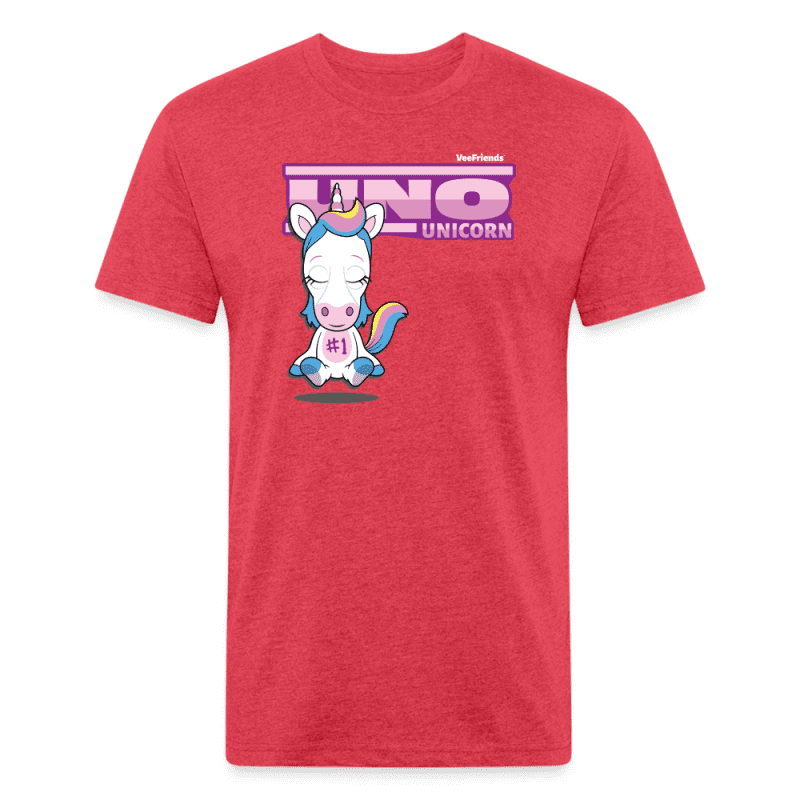 Uno Unicorn Character Comfort Adult Tee (Holder Claim) - heather red