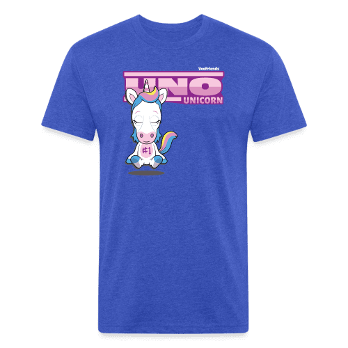 Uno Unicorn Character Comfort Adult Tee (Holder Claim) - heather royal