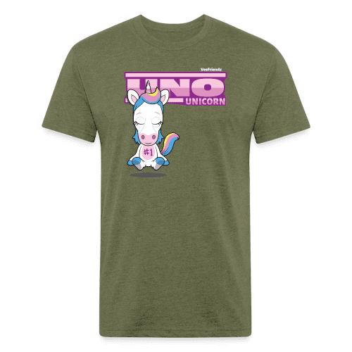 Uno Unicorn Character Comfort Adult Tee (Holder Claim) - heather military green