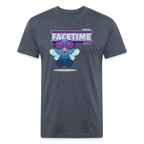 Facetime Fly Character Comfort Adult Tee (Holder Claim) - heather navy