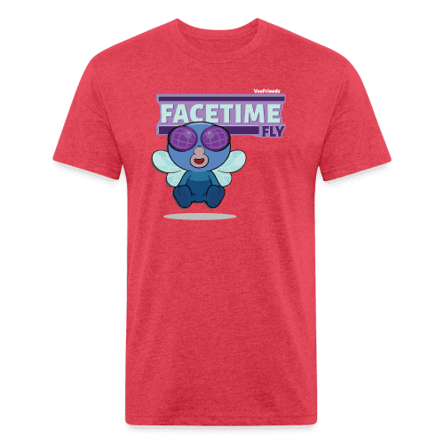 Facetime Fly Character Comfort Adult Tee (Holder Claim) - heather red