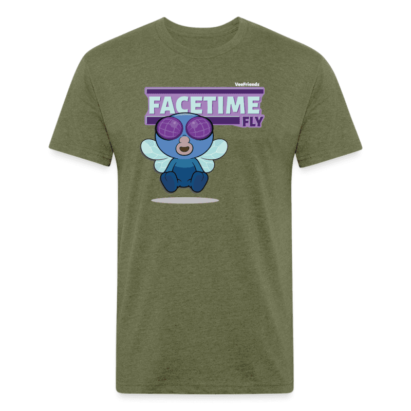 Facetime Fly Character Comfort Adult Tee (Holder Claim) - heather military green