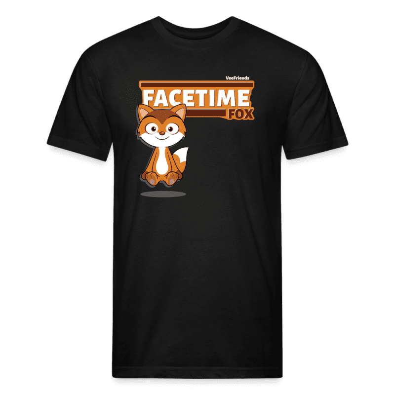 Facetime Fox Character Comfort Adult Tee (Holder Claim) - black