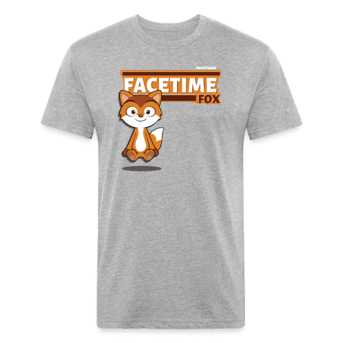 Facetime Fox Character Comfort Adult Tee (Holder Claim) - heather gray