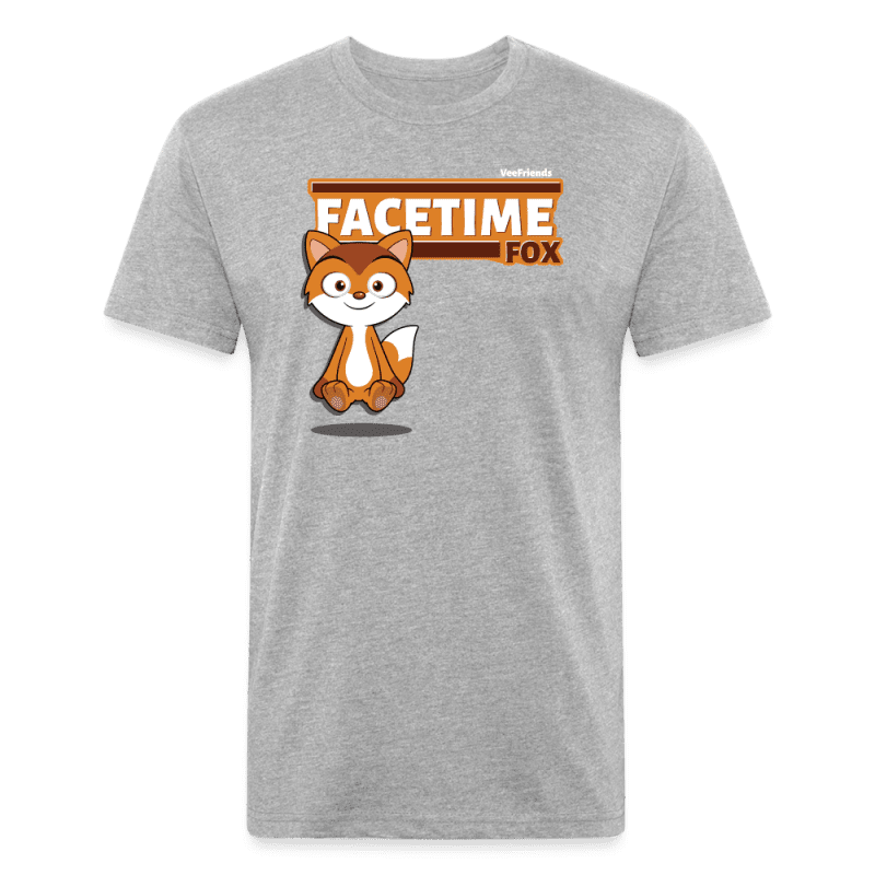 Facetime Fox Character Comfort Adult Tee (Holder Claim) - heather gray