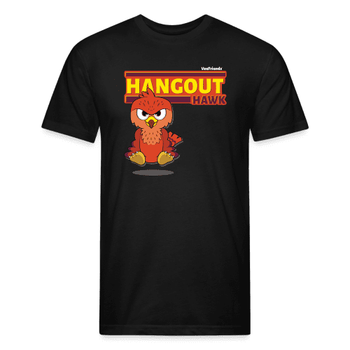 Hangout Hawk Character Comfort Adult Tee (Holder Claim) - black