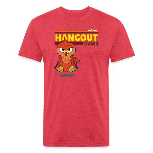 Hangout Hawk Character Comfort Adult Tee (Holder Claim) - heather red