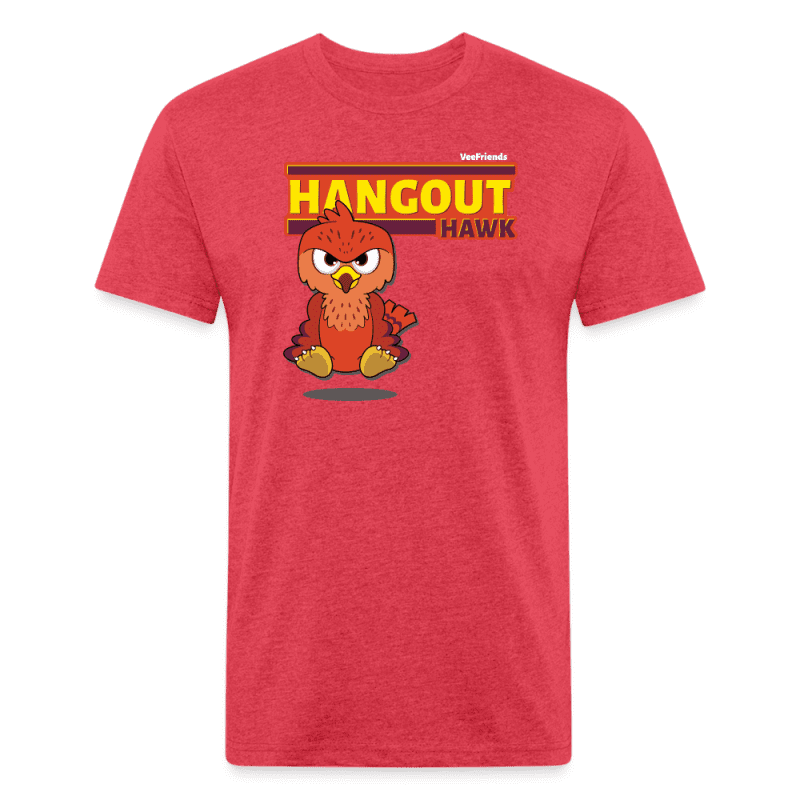 Hangout Hawk Character Comfort Adult Tee (Holder Claim) - heather red