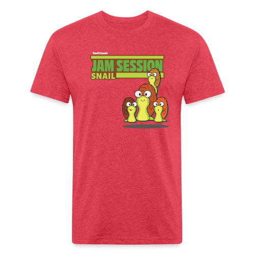 Jam Session Snail Character Comfort Adult Tee (Holder Claim) - heather red