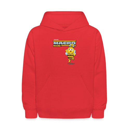 Macro Micro Character Comfort Kids Hoodie - red