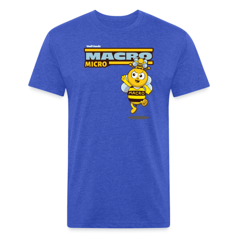 Macro Micro Character Comfort Adult Tee - heather royal