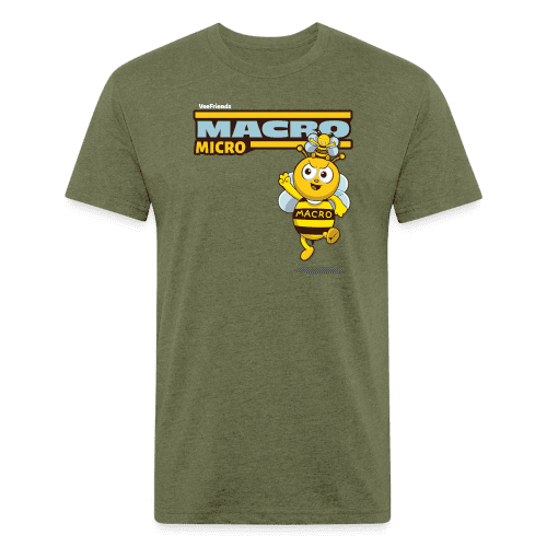 Macro Micro Character Comfort Adult Tee - heather military green