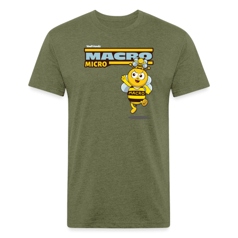 Macro Micro Character Comfort Adult Tee - heather military green