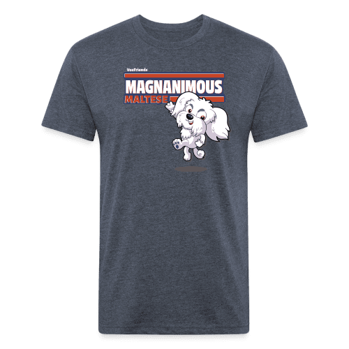 Magnanimous Maltese Character Comfort Adult Tee - heather navy