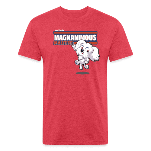 Magnanimous Maltese Character Comfort Adult Tee - heather red