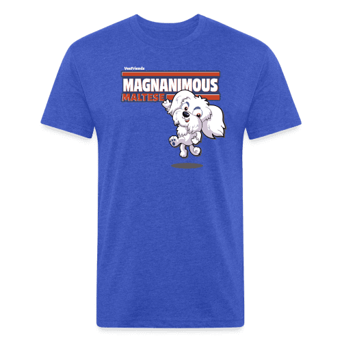 Magnanimous Maltese Character Comfort Adult Tee - heather royal