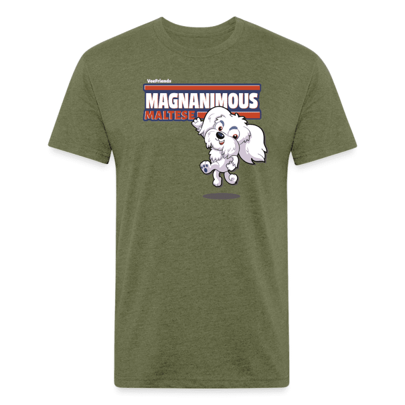 Magnanimous Maltese Character Comfort Adult Tee - heather military green