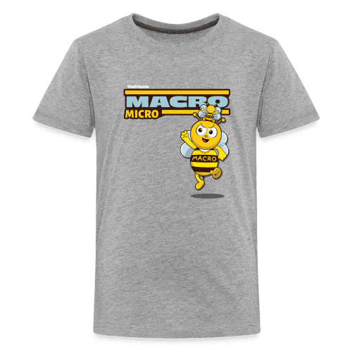 Macro Micro Character Comfort Kids Tee - heather gray