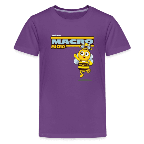 Macro Micro Character Comfort Kids Tee - purple