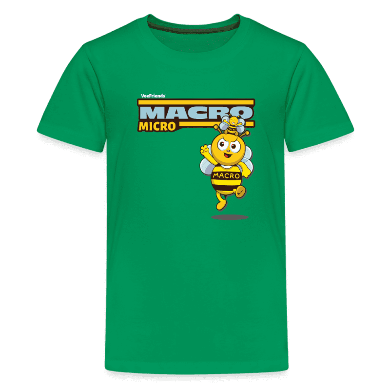 Macro Micro Character Comfort Kids Tee - kelly green