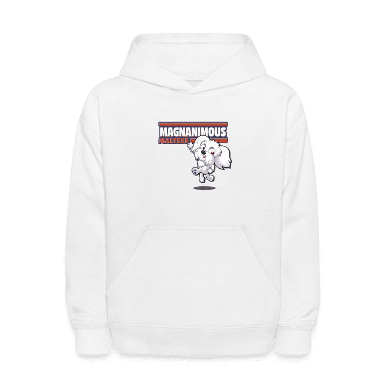 Magnanimous Maltese Character Comfort Kids Hoodie - white