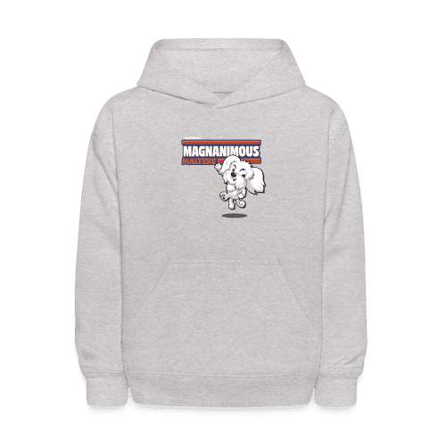 Magnanimous Maltese Character Comfort Kids Hoodie - heather gray