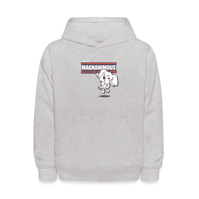 Magnanimous Maltese Character Comfort Kids Hoodie - heather gray