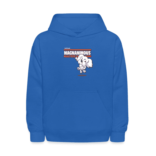 Magnanimous Maltese Character Comfort Kids Hoodie - royal blue