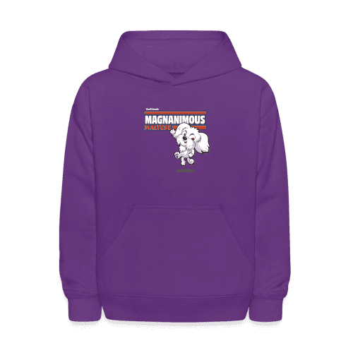 Magnanimous Maltese Character Comfort Kids Hoodie - purple