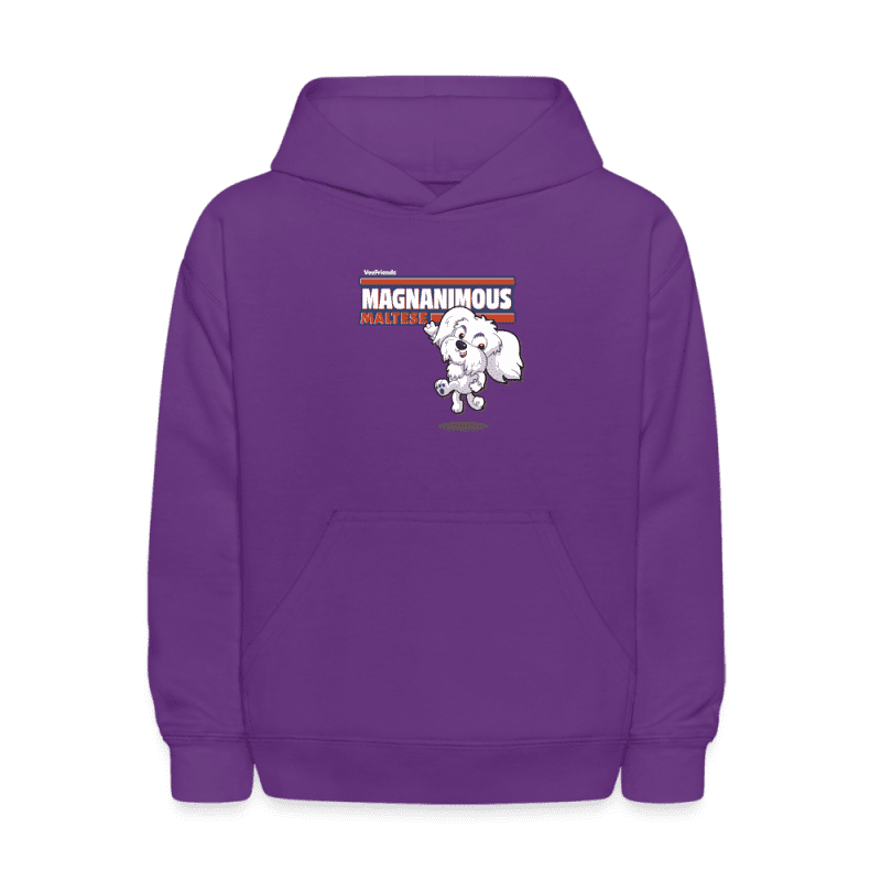 Magnanimous Maltese Character Comfort Kids Hoodie - purple