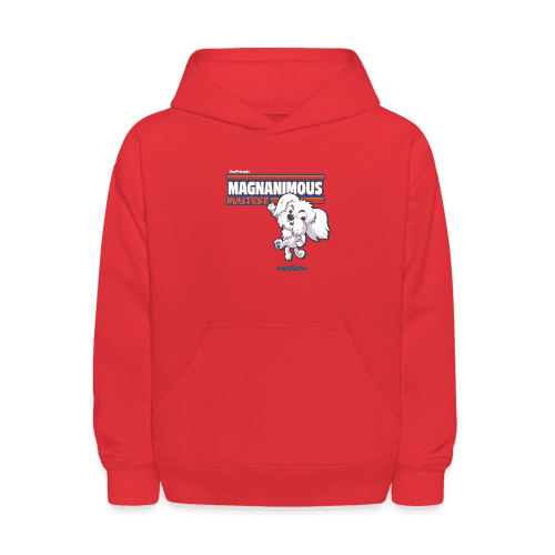 Magnanimous Maltese Character Comfort Kids Hoodie - red