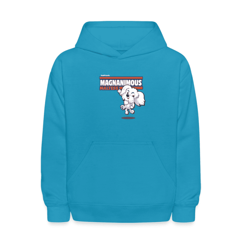 Magnanimous Maltese Character Comfort Kids Hoodie - turquoise