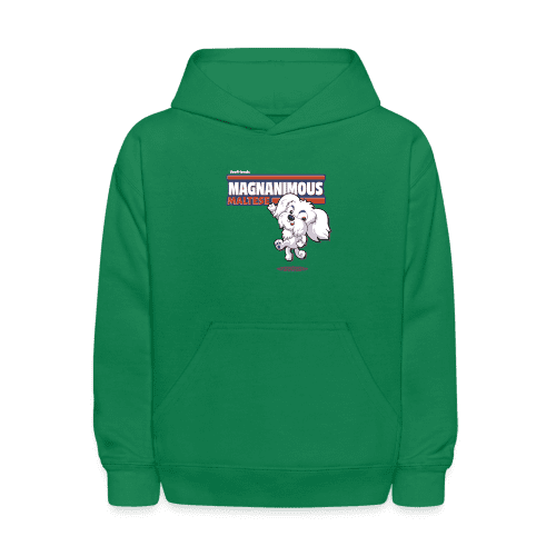 Magnanimous Maltese Character Comfort Kids Hoodie - kelly green