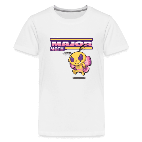 Major Moth Character Comfort Kids Tee - white