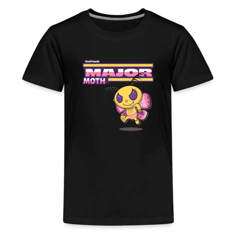 Major Moth Character Comfort Kids Tee - black