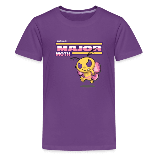 Major Moth Character Comfort Kids Tee - purple