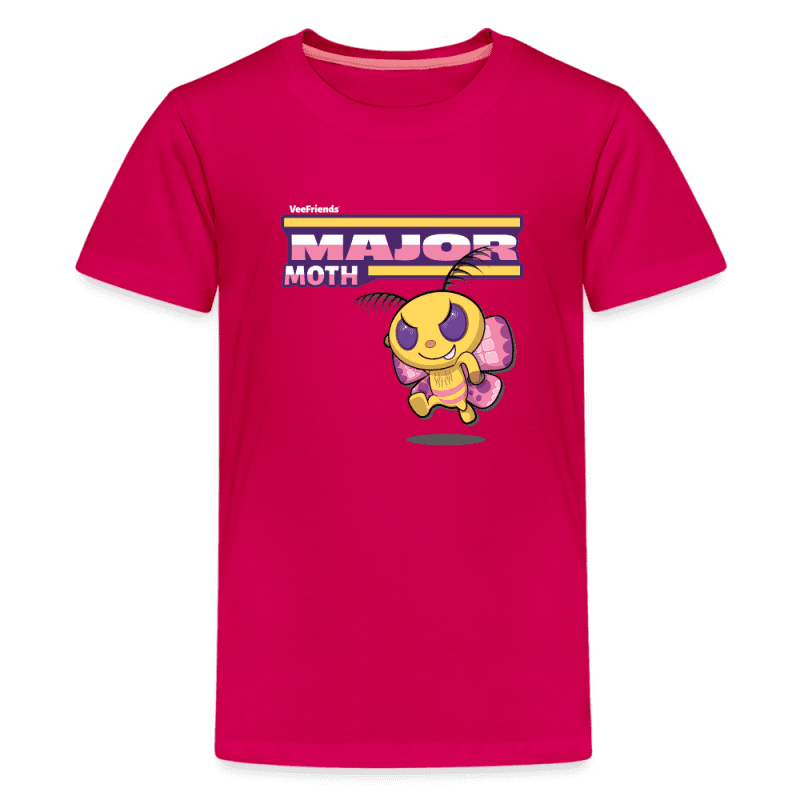 Major Moth Character Comfort Kids Tee - dark pink