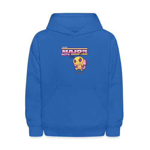 Major Moth Character Comfort Kids Hoodie - royal blue