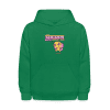 Major Moth Character Comfort Kids Hoodie - kelly green