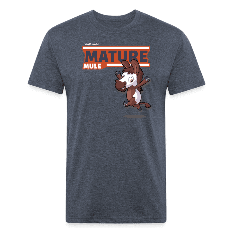 Mature Mule Character Comfort Adult Tee - heather navy