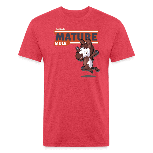 Mature Mule Character Comfort Adult Tee - heather red