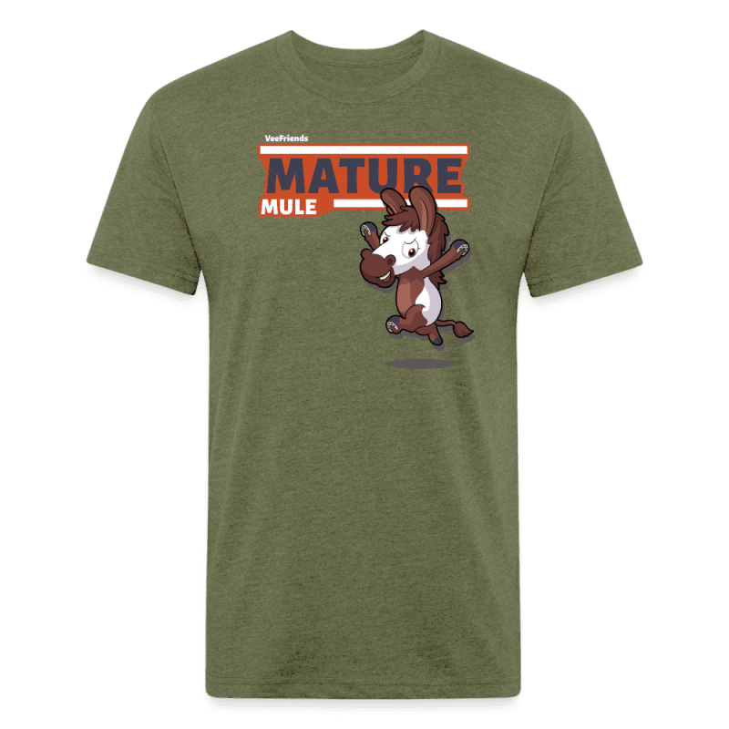 Mature Mule Character Comfort Adult Tee - heather military green