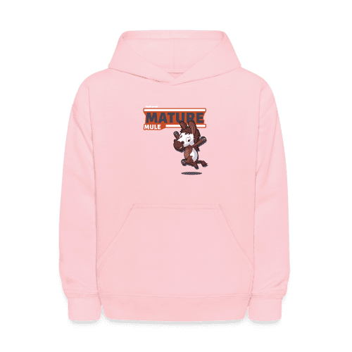 Mature Mule Character Comfort Kids Hoodie - pink